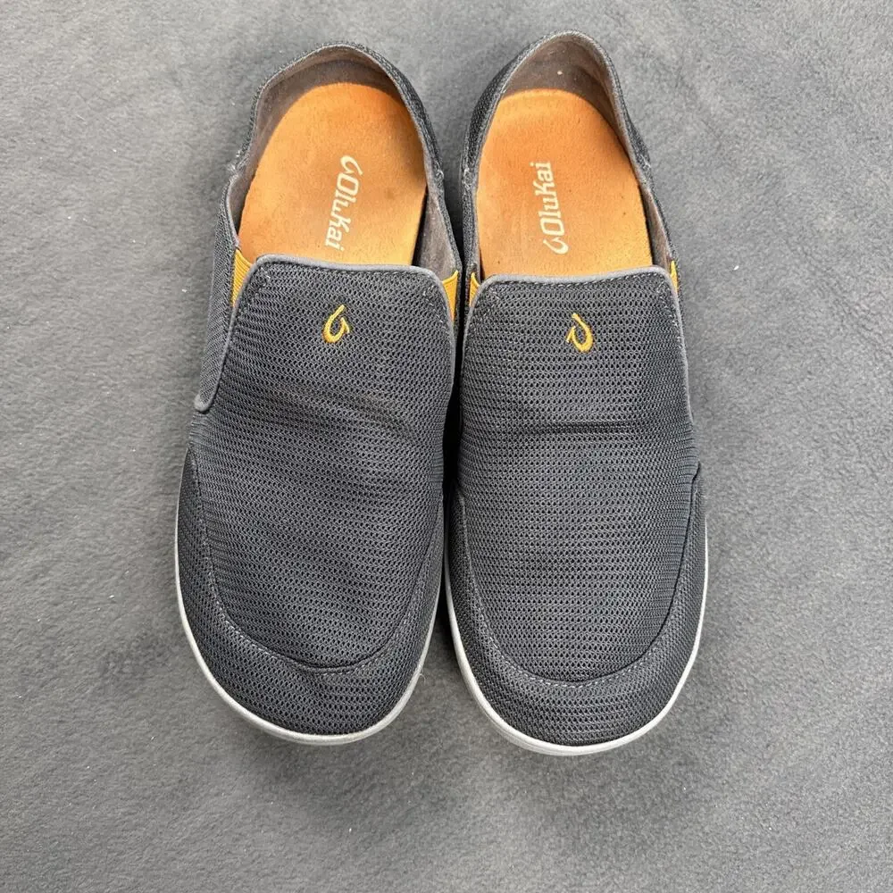 OLUKAI Nohea Mesh Men's 11.5 Slip On Sneakers Lightweight Gray Excellent